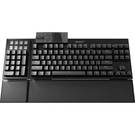 Vær stille! dark mount silent tactile rgb mekanisk gaming-tastatur (sort, us-layout (qwerty), silent tactile, 100%, argb, pbt double-shot keycaps, media dock)