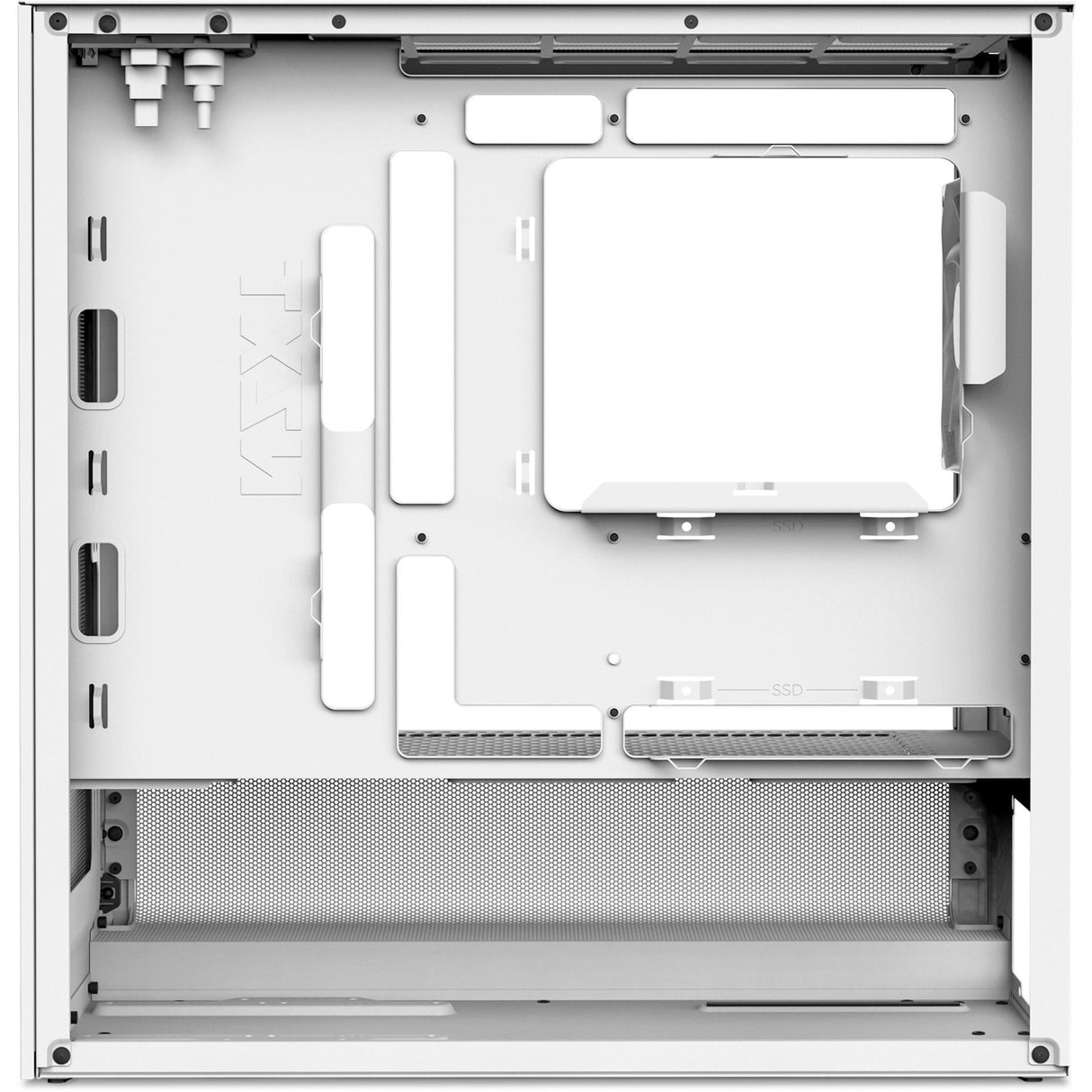 Nzxt h3 flow midi tårnhus (hvid (mat) | 1x USB-A | 1x USB-C | hærdet glas)