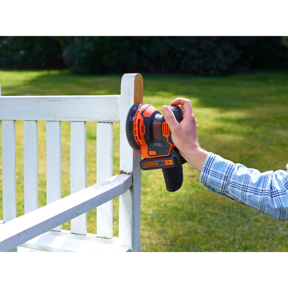 Black+decker 18v skruetrækker + 18v excentrisk slibemaskine bundt (sort orange)