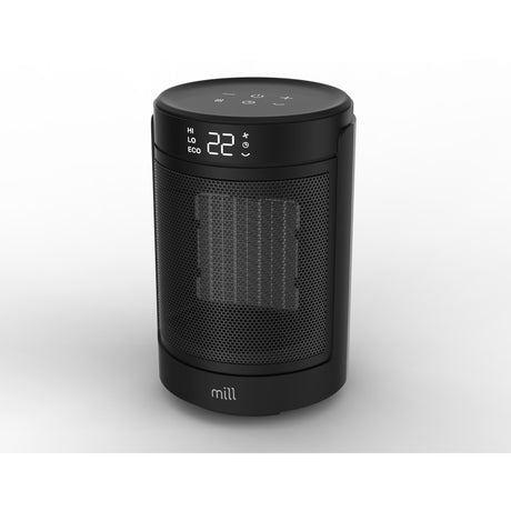 Mill keramisk varmeblæser fh1500black, 1500 watt varmeblæser (sort)