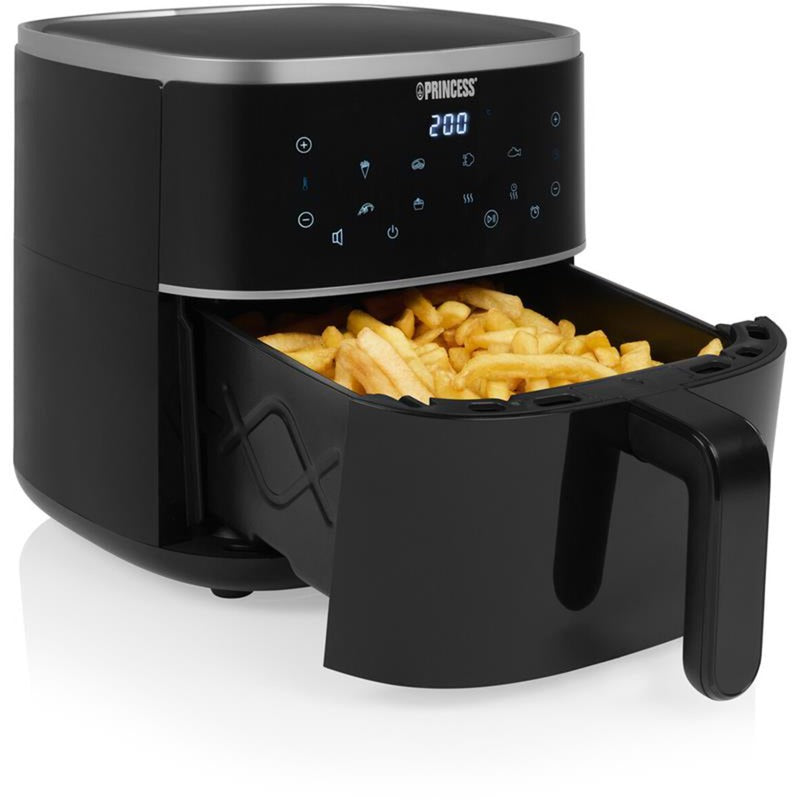 Princess 182238 digital airfryer 4l varmluftsfrituregryde (sort, 4 liter | varmluft | justerbar airfryer-stativ | BPA-fri)