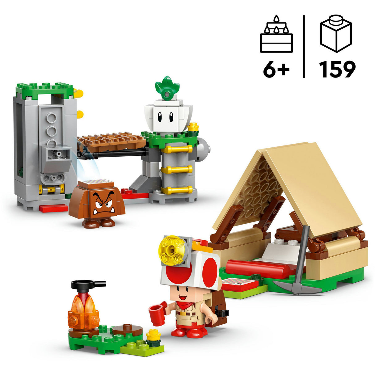 Lego super mario 72040 toad boss campingplads