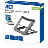 Act connectivity laptop stativ, foldbar, højdejusterbar i 5 positioner (sort)