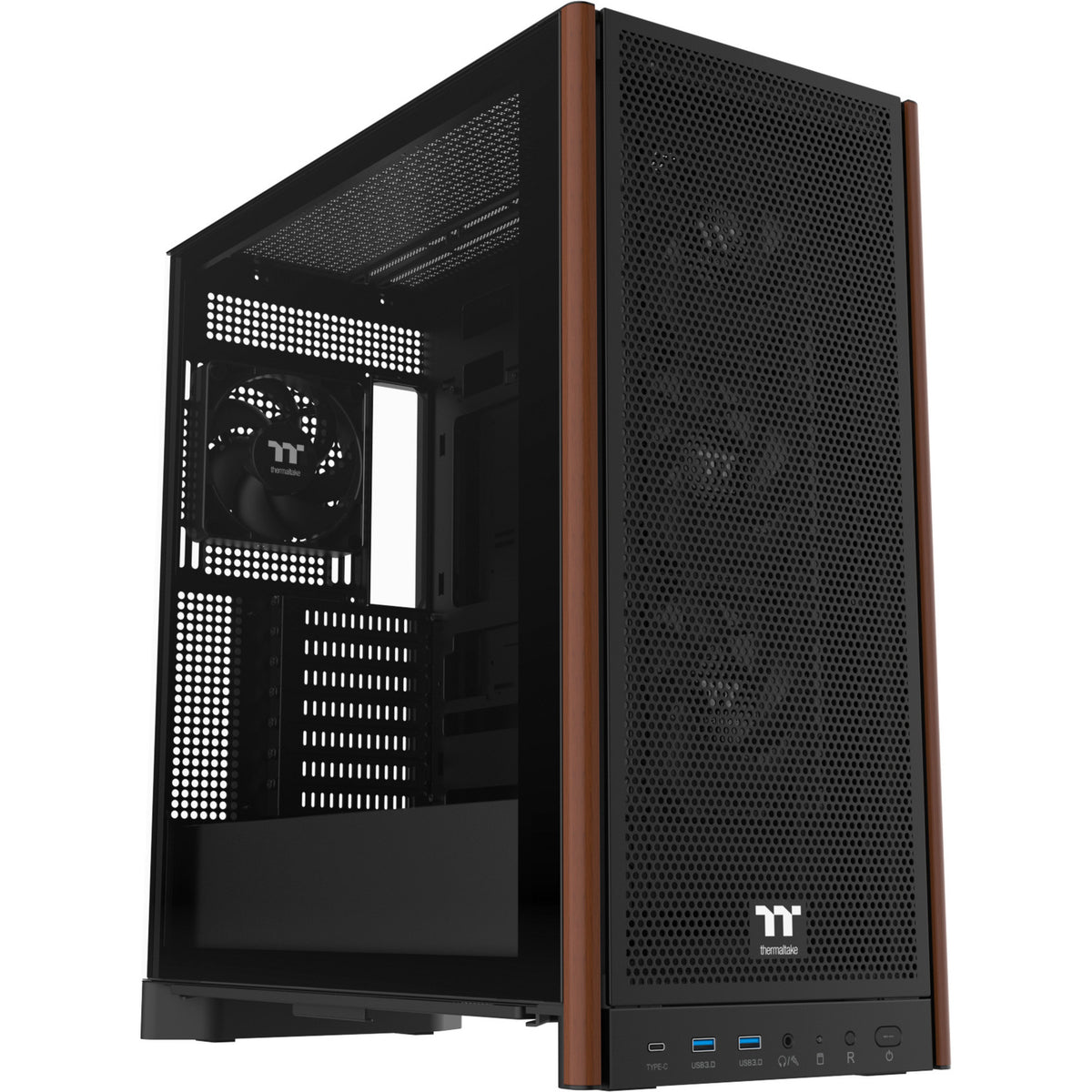 Thermaltake S370 WS MIDI Tower-hus (sort | 2x USB-A | 1x USB-C | hærdet glas)