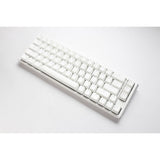 Ducky one 3 klassisk rent hvidt SF RGB mekanisk tastatur (hvidt, amerikansk layout (Qwerty), cherry MX brown, 65%, RGB LED'er, double-shot PBT, hot-swappable, Quack mekanik)