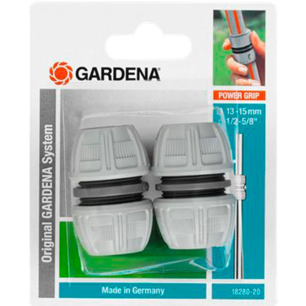 Gardena slange reparationsstykke - 13 mm (1 2 ) ø - sæt med 2 stk - 18280-20