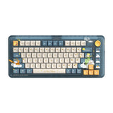 Iqunix zx75 sky støder på trådløst mekanisk tastatur (blåt, us-layout (qwerty), iqunix little prince, 75%, rgb-lysdioder, hot-swappable, double-shot pbt, 2,4ghz | bluetooth 5.1 | usb-c)