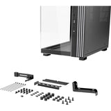 Vær stille! lys base 600 dx midi tårnhus (sort | 2x USB-A | 1x USB-C | RGB | vindue)