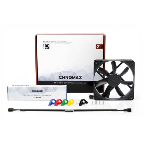 Noctua nf-s12a pwm chromax.black.swap case ventilator (sort, 120 x 120 x 25 mm)