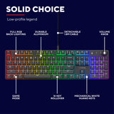 Trust GXT 866 Torix mekanisk gaming-tastatur (sort, amerikansk layout (QWERTY), Huano Red, 100 %, RGB)