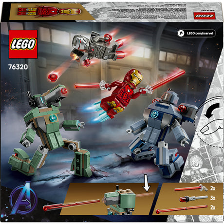 Lego ® ǀ marvel jernmand og krigsmaskine vs. hammerdroner - 76320