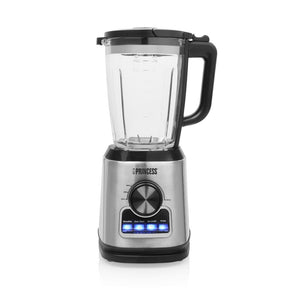 Princess 212094 blender solid pro (rustfrit stål sort, 1,75 liter | rustfrit stål knivblok 6 knive | auto-clean funktion | opvaskemaskine-sikre dele)