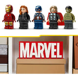 Lego superhelte 76313 marvel logo og minifigurer