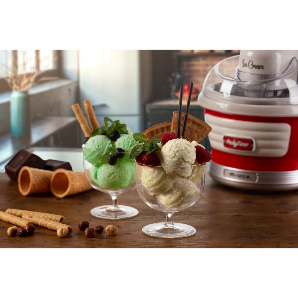 Ariete party time ismaskine 0643 00 (rød hvid)