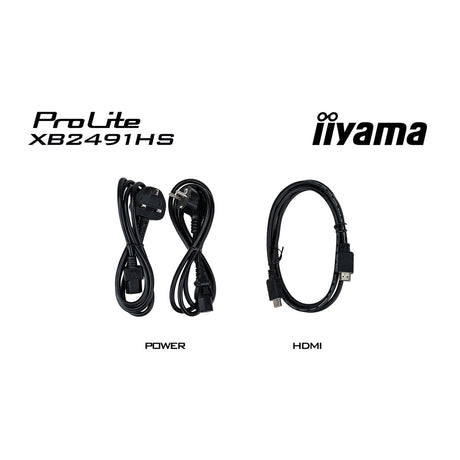 Iiyama prolite xb2491hs-b1 23.8 skærm (sort, 120 hz, hdmi, displayport, lyd)