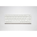 Ducky one 3 klassisk rent hvidt SF RGB mekanisk tastatur (hvidt, amerikansk layout (Qwerty), cherry MX brown, 65%, RGB LED'er, double-shot PBT, hot-swappable, Quack mekanik)