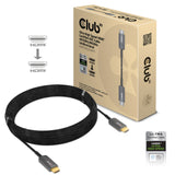 Club 3D Ultra High Speed AOC HDMI 2.1 certificeret ensrettet kabel han-han (sort, 10 meter, 4K 120Hz, 8K 60Hz, 48Gbps)