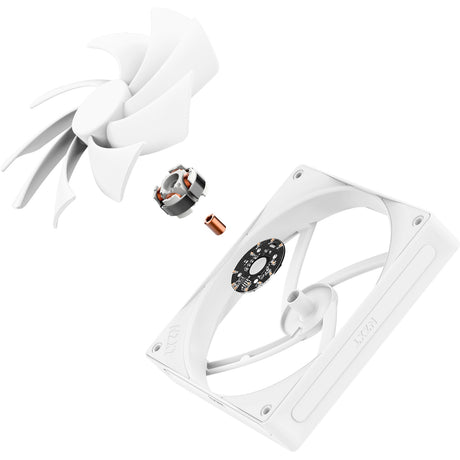 Nzxt f140q kabinet blæser (hvid, 140 x 140 x 25 mm, pwm)