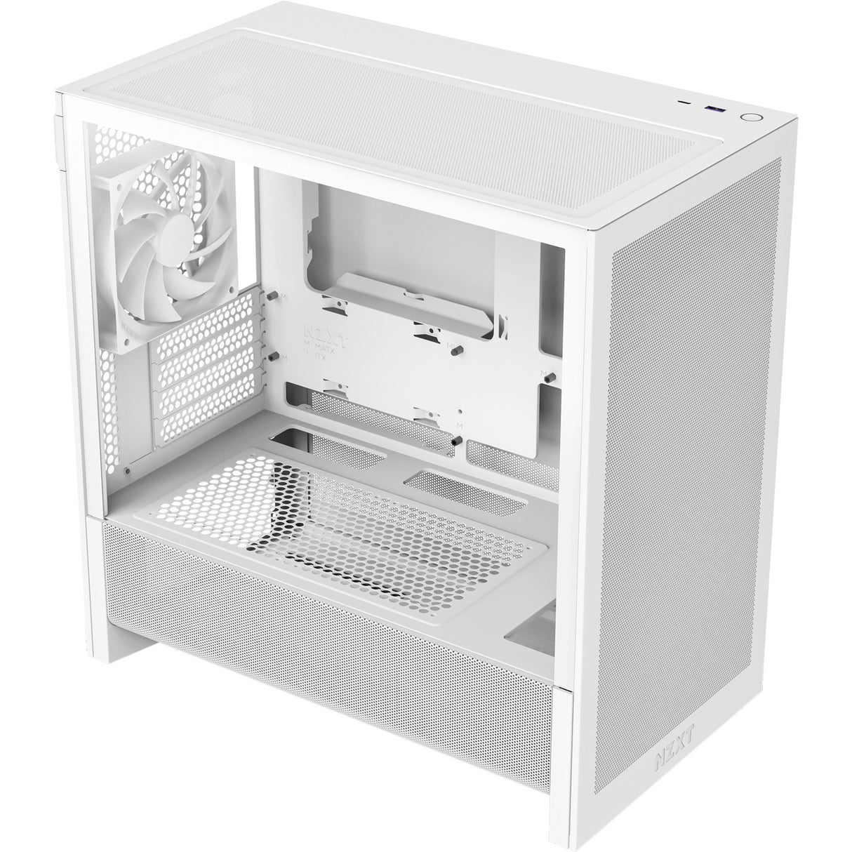 Nzxt h3 flow midi tårnhus (hvid (mat) | 1x USB-A | 1x USB-C | hærdet glas)
