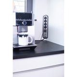 Brennerstuhl ®estilo hjørne tilslutningsboks med USB-opladningsfunktion 6-vejs 4x beskyttelsesstik 2x euro sølv sort
