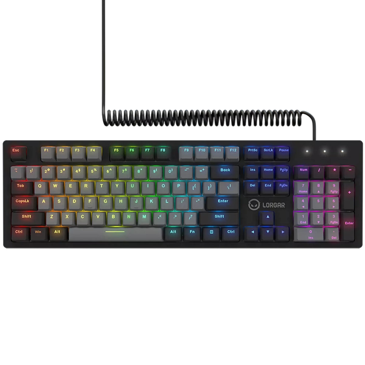 Lorgar azar 514, gaming tastatur (sort, us layout, logar dream, rgb)