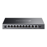 Tp-link omada es210gmp 10-ports gigabit let styret switch (sort, 8x poe+, 1x gigabit sfp)
