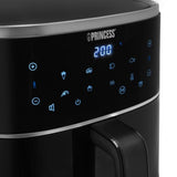 Princess 182238 digital airfryer 4l varmluftsfrituregryde (sort, 4 liter | varmluft | justerbar airfryer-stativ | BPA-fri)