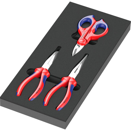 Wera 9781 skumgummi indsats med Knipex tang sæt 2, 3-delt - 05150181001