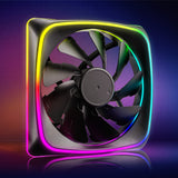 Sharkoon shark lights rgb pwm case ventilator (sort, 120 x 120 x 25 mm)
