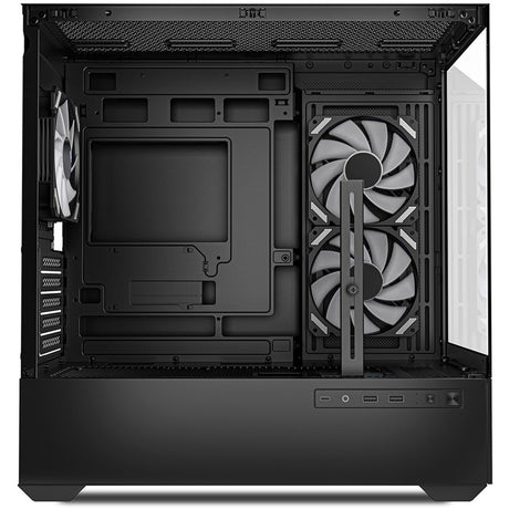 Sharkoon mk6 rgb mini tårnhus (sort | 2x usb-a | 1x usb-c | rgb | hærdet glas)