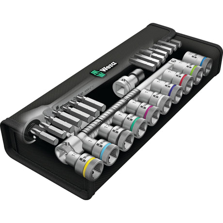 Wera 8100 sc 8 zyklop metal skraldesæt vendbart, 1 2 drevværktøjssæt (28 stk.)