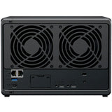 Synology diskstation ds1525+ nas (sort, 2x LAN, USB)