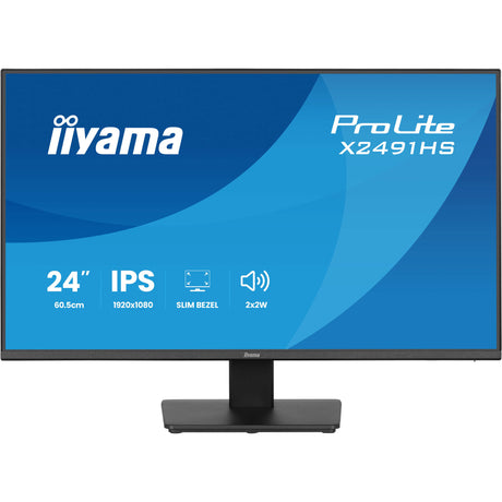 Iiyama prolite x2491hs-b1 23.8 skærm (sort, 120 Hz, HDMI, skærmport, lyd)