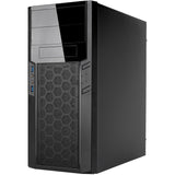 Silverstone sst-ps13b midi tårnhus (sort | 2x USB-A)