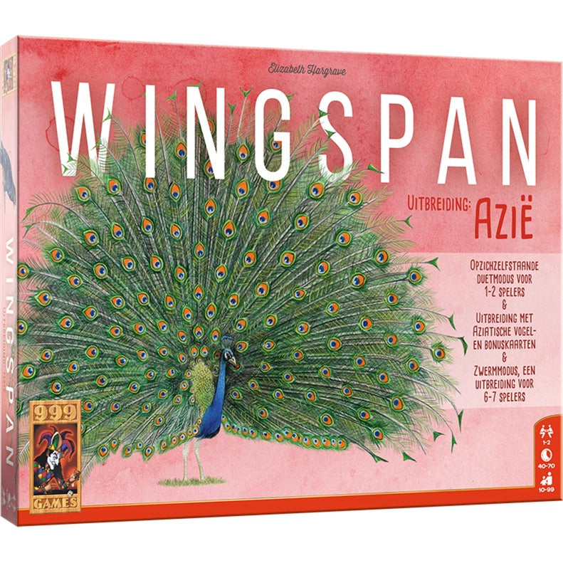 999spil 999 spil wingspan: asien brætspil (hollandsk, ekspansion, 1 - 7 spillere, 40 minutter, fra 10 år)