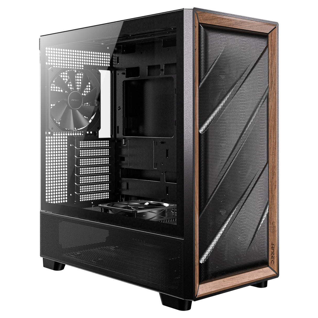 Antec Flux Midi Tower-hus (sort | 2x USB-A | 1x USB-C | hærdet glas)