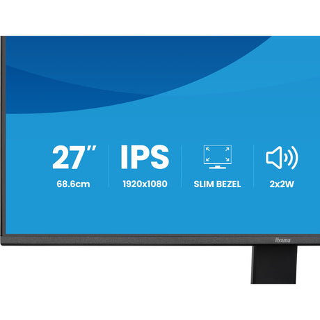 Iiyama prolite x2791hs-b1 27 skærm (sort (mat), 120 Hz, HDMI, skærmport, lyd)