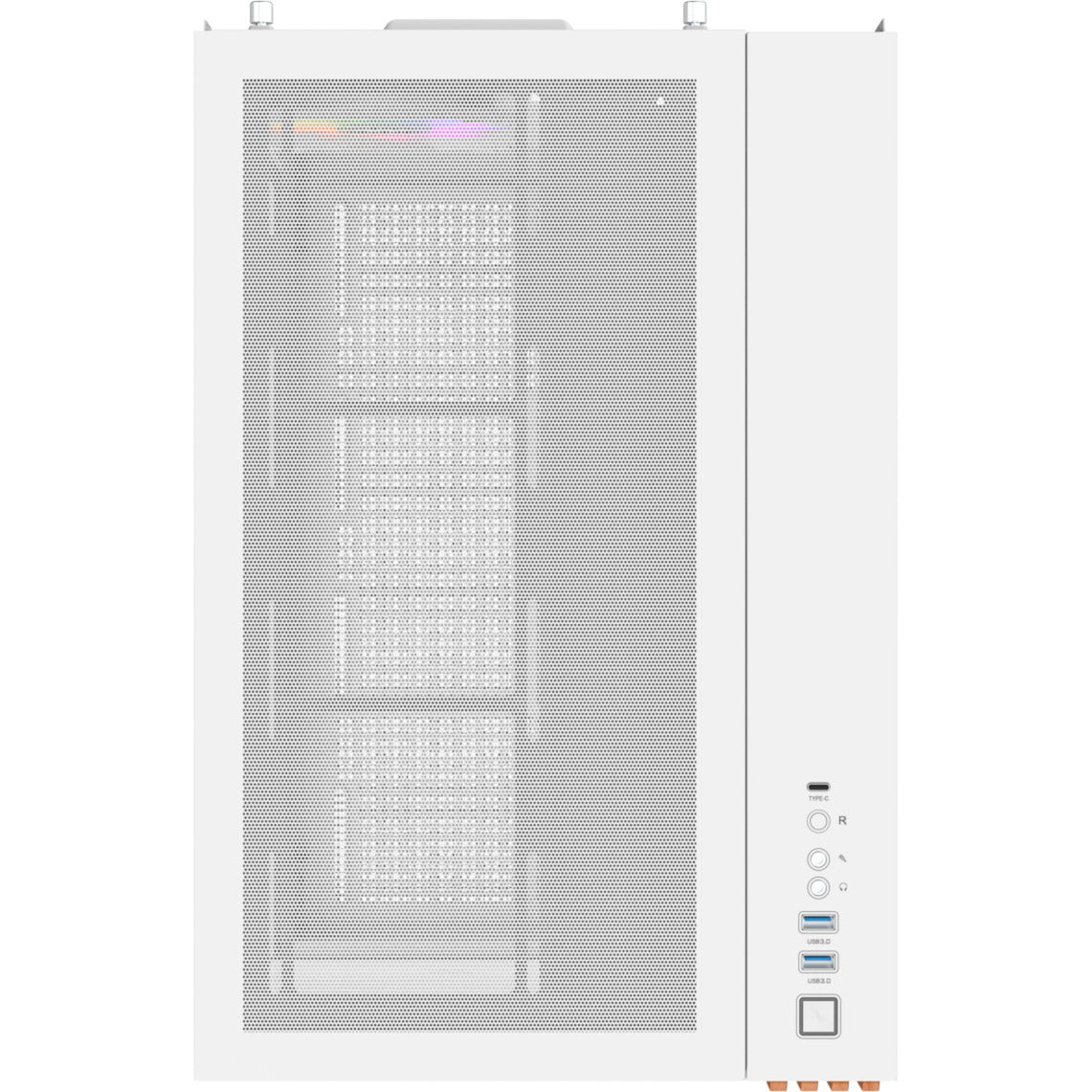 Thermaltake view 380 ws argb sne midi tårnhus (hvid træfarve | 2x USB-A | 1x USB-C | RGB | hærdet glas)