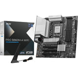 MSI Pro B860M-A WiFi Socket 1851 bundkort (sølv, RAID, 5GB-LAN, WiFi 7, BT, lyd, µATX)
