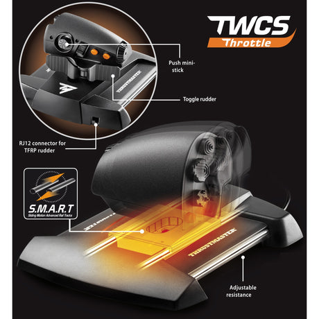 Thrustmaster T.16000M FCS Hotas Gaming Hotas (Sort Orange, PC)