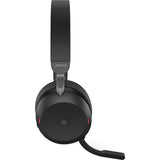 Jabra evolve2 75 on-ear headset (sort, link380c, microsoft teams)