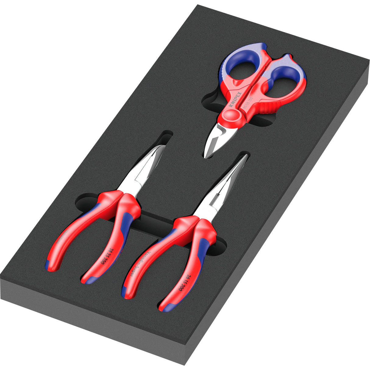Wera 9781 skumgummi indsats med Knipex tang sæt 2, 3-delt - 05150181001
