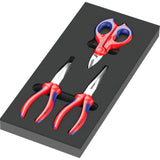 Wera 9781 skumgummi indsats med Knipex tang sæt 2, 3-delt - 05150181001
