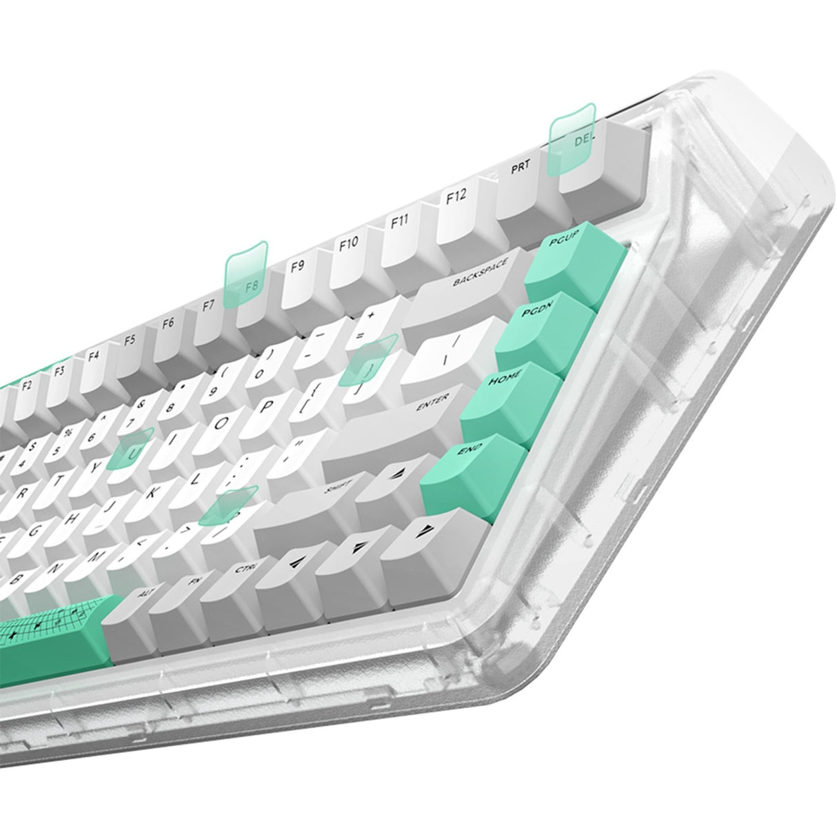 Iqunix OG80 ormehul trådløst mekanisk tastatur (grå, amerikansk layout (QWERTY), Cherry MX Brown, 80% (TKL), RGB LED'er, hot-swappable, PBT, 2,4GHz | Bluetooth 5.1 | USB-C)