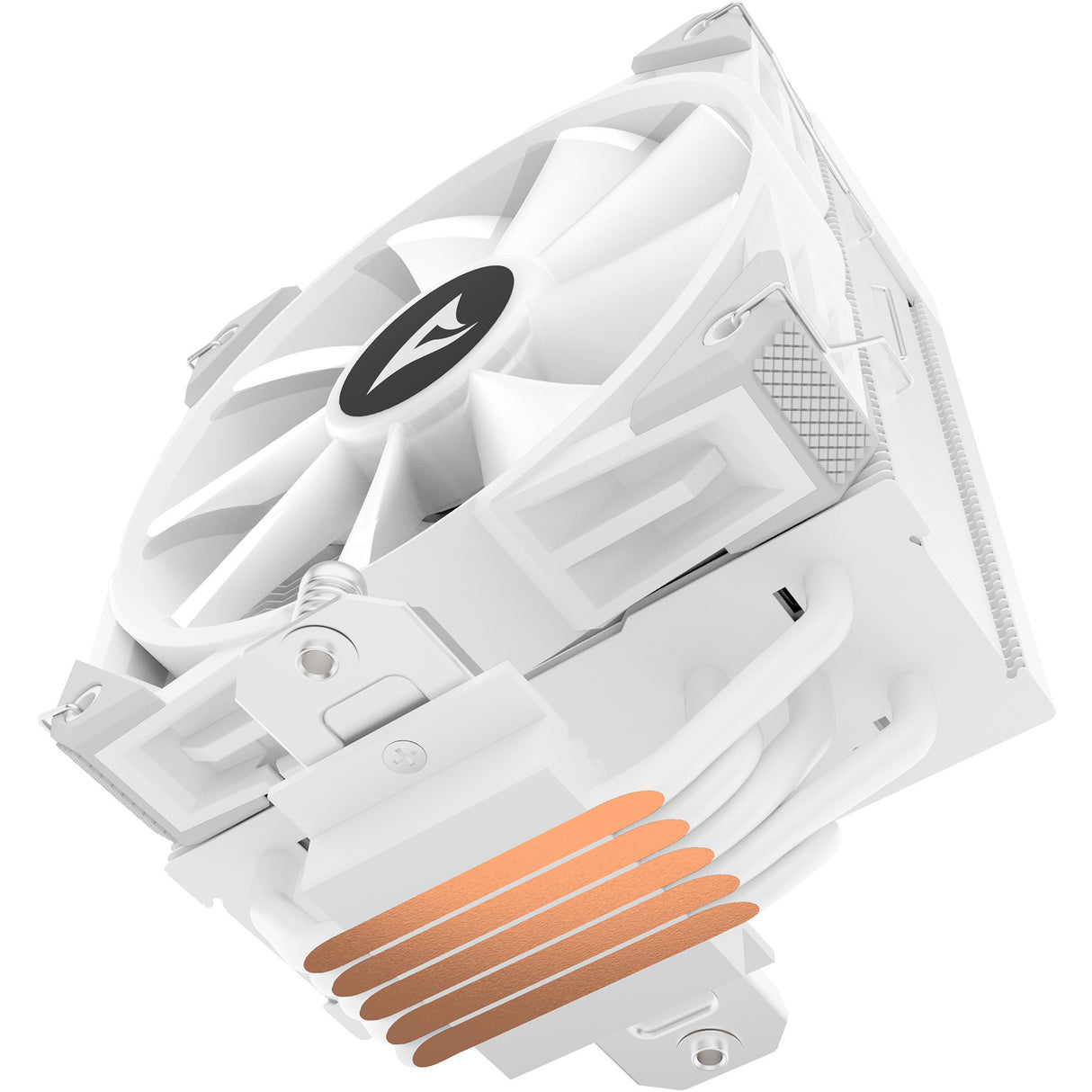 Sharkoon a50 rgb cpu køler (hvid, 4-benet pwm blæserstik)