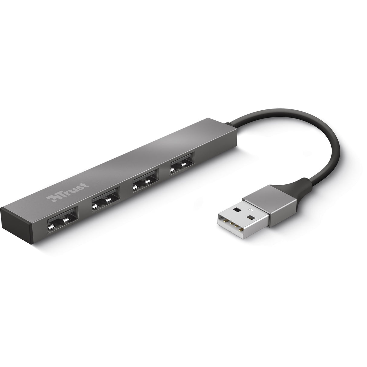 Trust halyx aluminium 4-ports mini USB hub USB hub (aluminium)