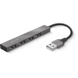 Trust halyx aluminium 4-ports mini USB hub USB hub (aluminium)