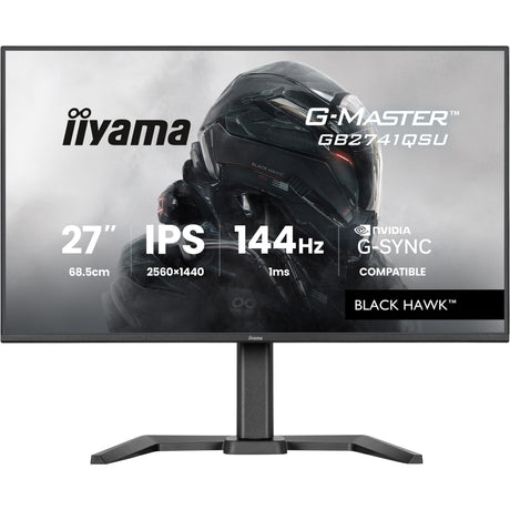 Iiyama G-Master Black Hawk GB2741QSU-B1 27 gaming-skærm (sort, HDMI, DisplayPort, 2x USB-A, USB-B, 144 Hz)