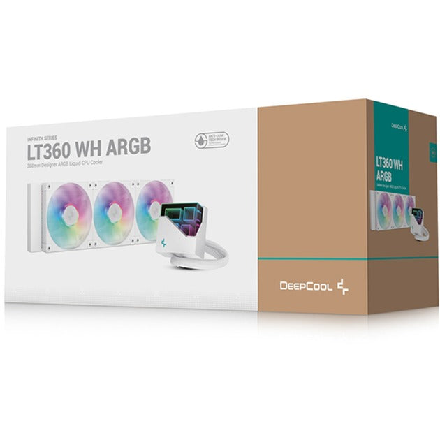 Deepcool lt360 argb vandkøling (hvidt, 4-benet pwm ventilatorstik)