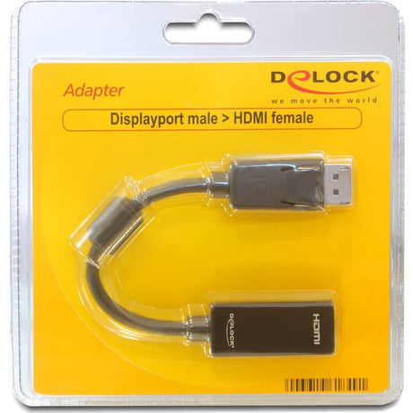 Delock displayport > hdmi-adapter (sort, 0,125 meter, passiv)